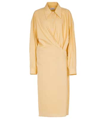 Gathered cotton shirt dress | Lemaire