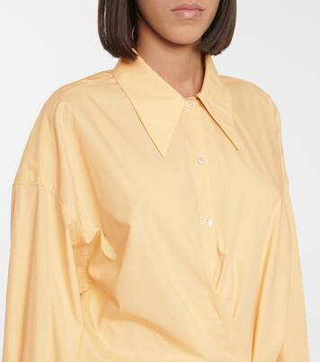 Gathered cotton shirt dress | Lemaire