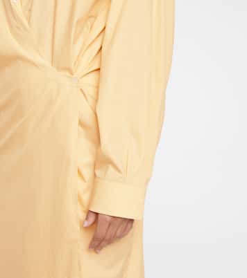 Gathered cotton shirt dress | Lemaire