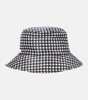 Cappello da pescatore in faille di seta a quadri | Miu Miu