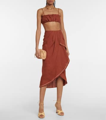 Cropped-Top Illusions aus Leinen | Johanna Ortiz