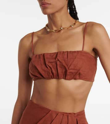 Cropped-Top Illusions aus Leinen | Johanna Ortiz