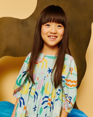 Bedrucktes Kleid aus Baumwolle | Stella McCartney Kids