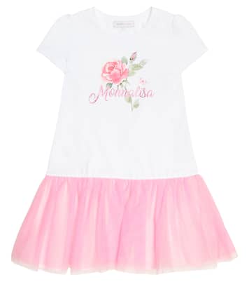 Verziertes Kleid aus Jersey | Monnalisa