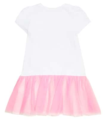 Verziertes Kleid aus Jersey | Monnalisa