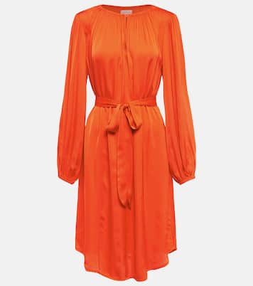 Adela satin midi dress | Velvet