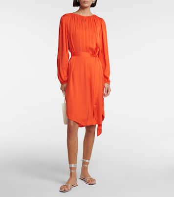 Adela satin midi dress | Velvet