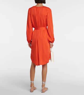 Adela satin midi dress | Velvet
