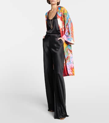 Printed silk beach cover-up | Etro