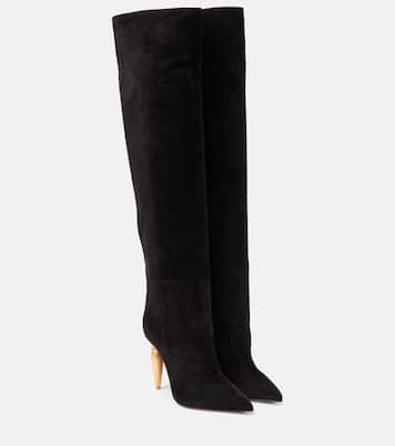 Lipbotta 100 suede knee-high boots | Christian Louboutin