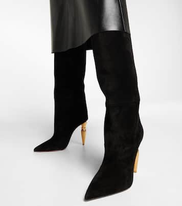Lipbotta 100 suede knee-high boots | Christian Louboutin