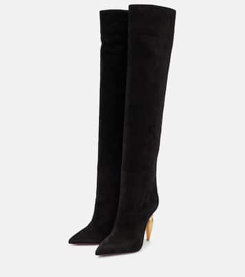 Lipbotta 100 suede knee-high boots | Christian Louboutin