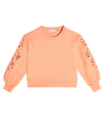 Felpa in cotone sangallo | Chloé Kids