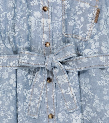 Robe en jean à fleurs | Brunello Cucinelli Kids