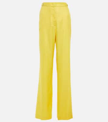 Straight wool, silk and linen pants | Gabriela Hearst