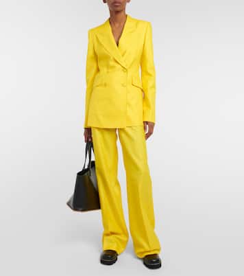 Straight wool, silk and linen pants | Gabriela Hearst