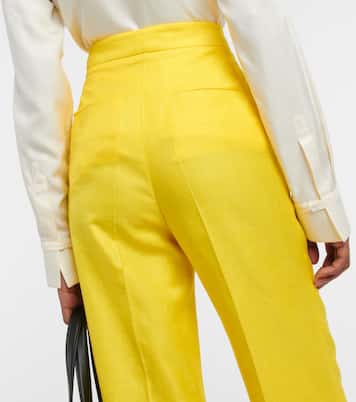 Straight wool, silk and linen pants | Gabriela Hearst