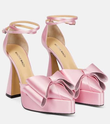 Le Cadeau satin platform pumps | Mach & Mach