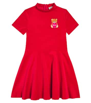Kleid Teddy Bear aus Samt | Moschino Kids