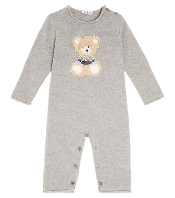 Baby teddy bear virgin wool onesie | Il Gufo