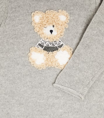 Baby teddy bear virgin wool onesie | Il Gufo