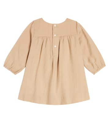 Baby Dipiki embroidered wool and cotton dress | Bonpoint