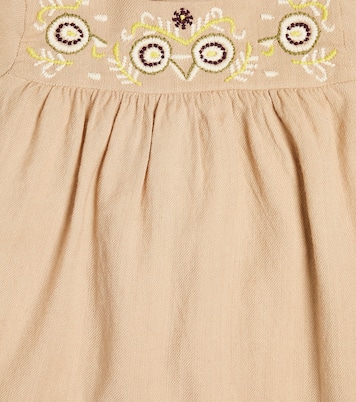 Baby Dipiki embroidered wool and cotton dress | Bonpoint