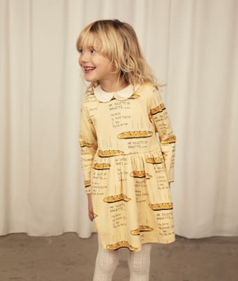 Printed cotton jersey dress | Mini Rodini