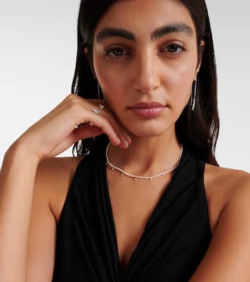 Collier en or blanc 18 ct, diamants et perles | Persée