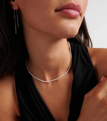 Collier en or blanc 18 ct, diamants et perles | Persée