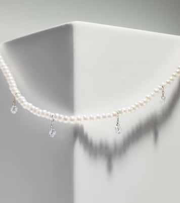 Collier en or blanc 18 ct, diamants et perles | Persée