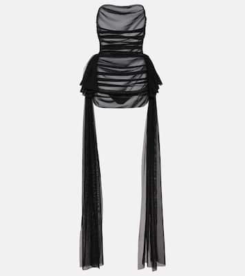Robe bustier en résille | Norma Kamali