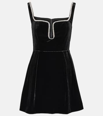 Embellished velvet minidress | Self-Portrait