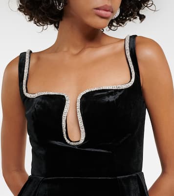 Embellished velvet minidress | Self-Portrait