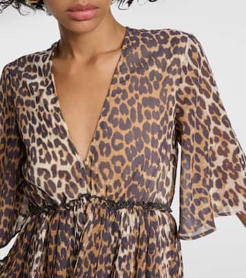 Blouse à motif léopard | Ganni