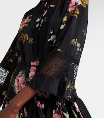 Vestido corto de crepé de china de seda | Erdem