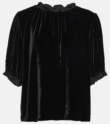 Top de terciopelo con volantes | Velvet