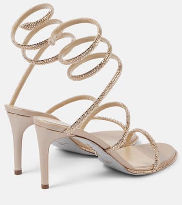 Sandales Cleo 80 en satin à ornements | Rene Caovilla