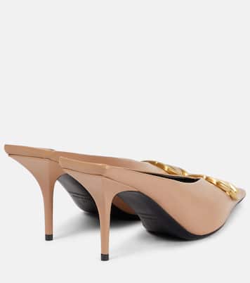 Mules Square Knife 80 BB aus Leder | Balenciaga