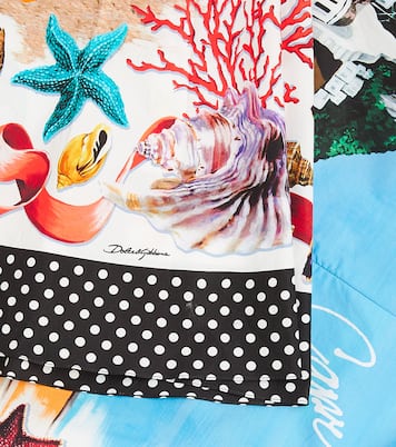 Abito Capri in cotone con stampa | Dolce&Gabbana Kids