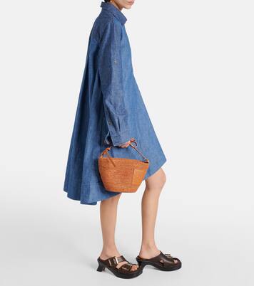 Shopper Slit Small in rafia | Loewe