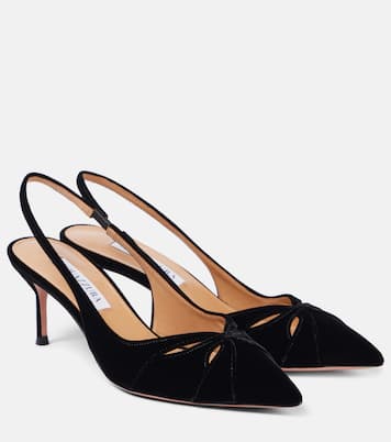 Slingback-Pumps Moves 65 aus Veloursleder | Aquazzura