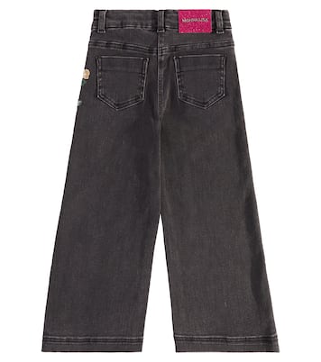 Jeans a gamba larga con applicazioni | Monnalisa