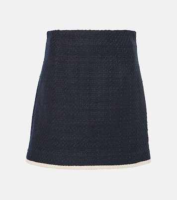Mini-jupe Roman en tweed de coton mélangé | Veronica Beard