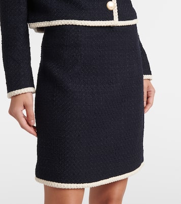 Mini-jupe Roman en tweed de coton mélangé | Veronica Beard
