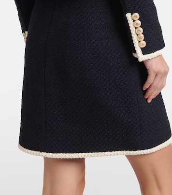 Mini-jupe Roman en tweed de coton mélangé | Veronica Beard