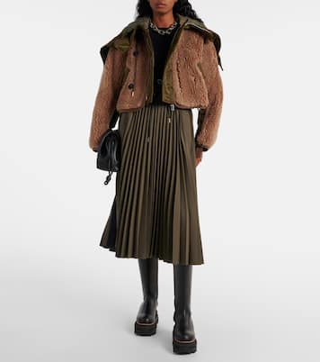 Chaqueta de pelo sintético con sarga | Sacai