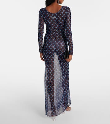 Maxikleid All Over Moon aus Mesh | Marine Serre