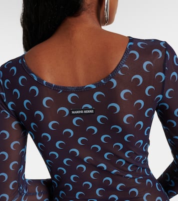 Maxikleid All Over Moon aus Mesh | Marine Serre