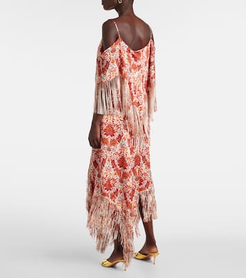 Fringed printed top | Rabanne